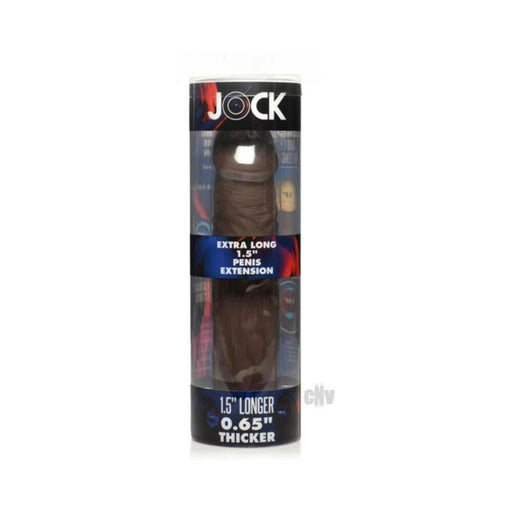 Jock Extra Long Penis Extension Sleeve 1.5in Dark - SexToy.com