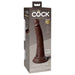 King Cock Elite Silicone Dual-density Cock 7 In. Brown - SexToy.com