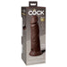 King Cock Elite Silicone Dual-density Cock 8 In. Brown - SexToy.com