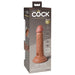 King Cock Elite Vibrating Silicone Dual-density Cock 6 In. Tan - SexToy.com