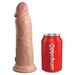 King Cock Elite Vibrating Silicone Dual-density Cock 8 In. Light - SexToy.com