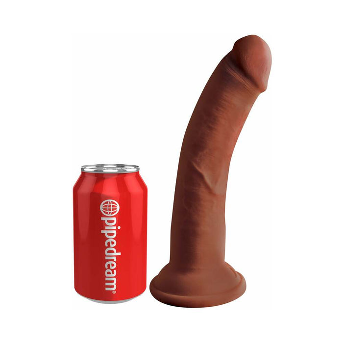 King Cock Plus 8 In. Triple Density Cock Brown - SexToy.com