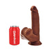 King Cock Plus 8 In. Triple Density Cock With Swinging Balls Brown - SexToy.com