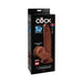 King Cock Plus 8 In. Triple Density Cock With Swinging Balls Brown - SexToy.com