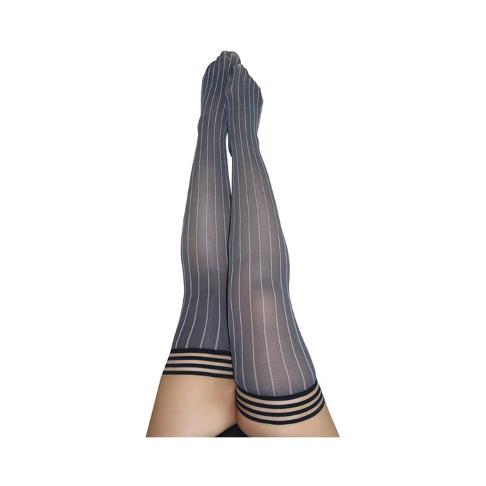 Kixies Annabelle Grey Pin Stripe Size C | SexToy.com