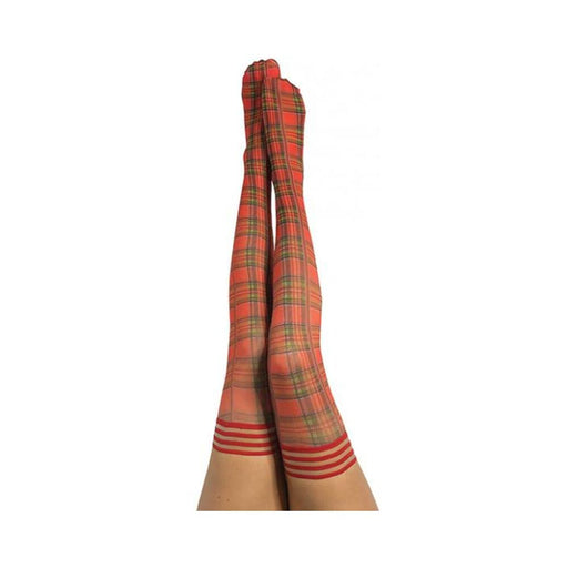 Kixies Grace Plaid Thigh-high Red Size A - SexToy.com