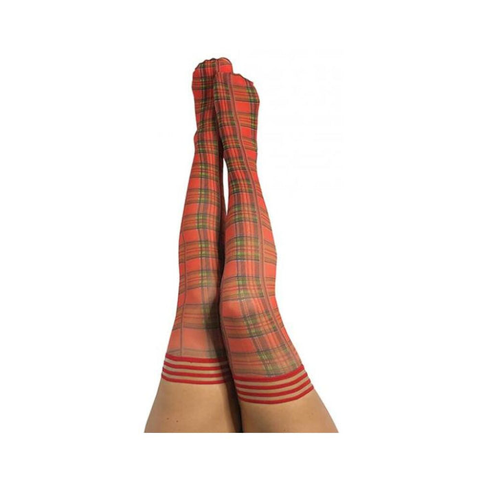 Kixies Grace Plaid Thigh-high Red Size C - SexToy.com