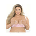 Lace Bra W/underwire Boning Cups Pink 44 - SexToy.com