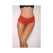 Lace, Pearl Boyshorts Satin Bow Accents Red S/M - SexToy.com