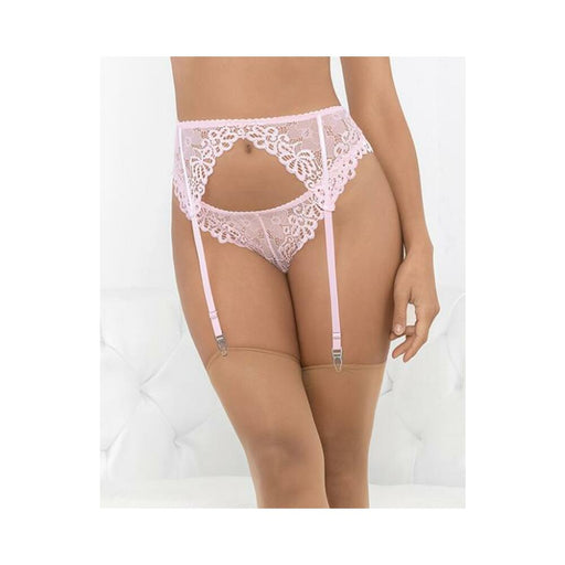 Lace Romance Garterbelt Pink Lg - SexToy.com