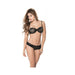 Lace Rouched Top And Panty Black Xl - SexToy.com