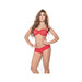 Lace Rouched Top And Panty Red Xl - SexToy.com