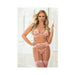 Laced Bustier Garter, Thong & Stocking Rose Bud O/s - SexToy.com