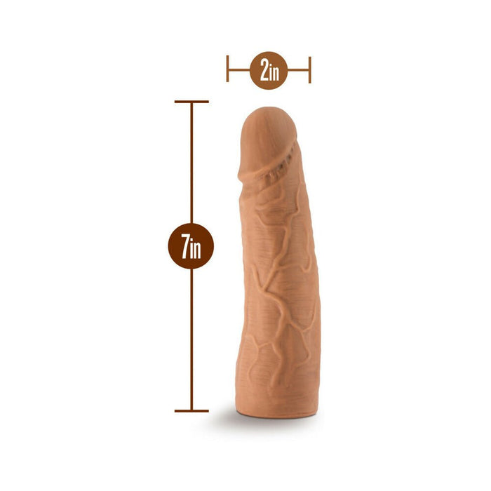 Lock On Dynamite Dildo With Suction Cup Adapter 7 In. Mocha - SexToy.com