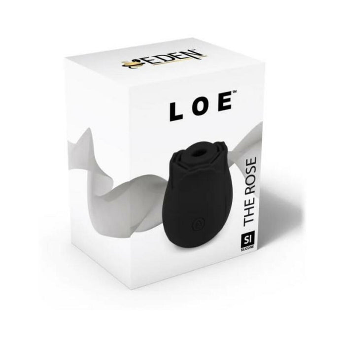 Loe The Rose Premium Suction Stimulator Black - SexToy.com