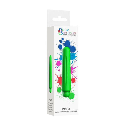 Luminous Delia Abs Bullet With Silicone Sleeve 10-Speeds Green - SexToy.com