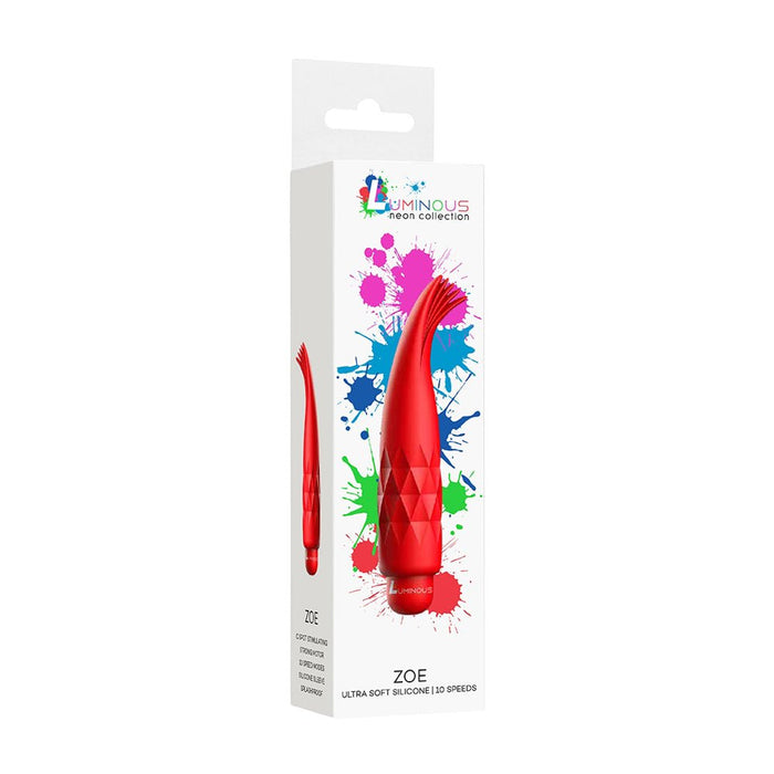 Luminous Zoe Abs Bullet With Silicone Sleeve 10-Speeds Red - SexToy.com