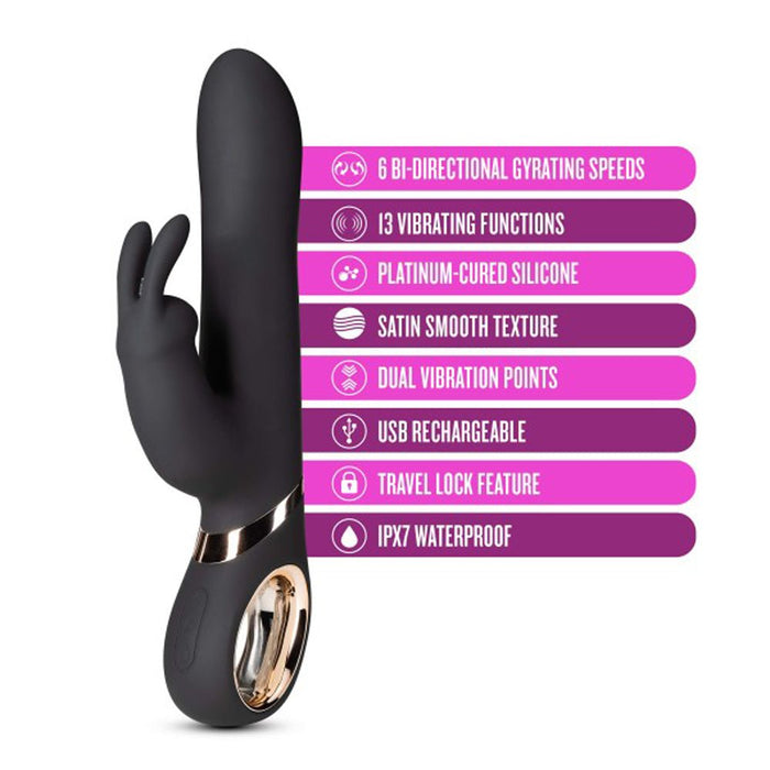 Lush Victoria Rabbit Vibrator Black - SexToy.com