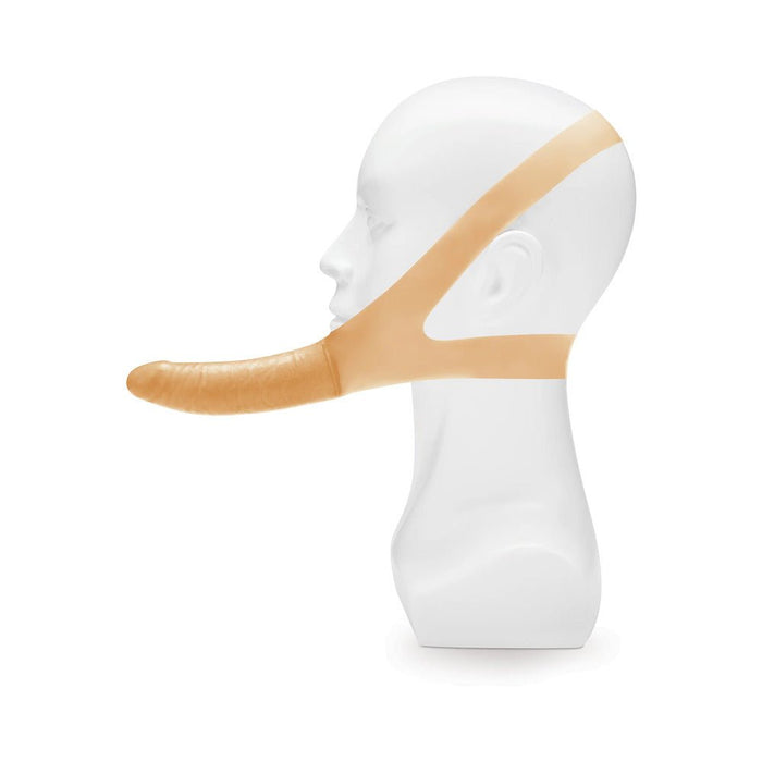 Lux Fetish The Original Facilitator Chin Strap-on - Cream - SexToy.com