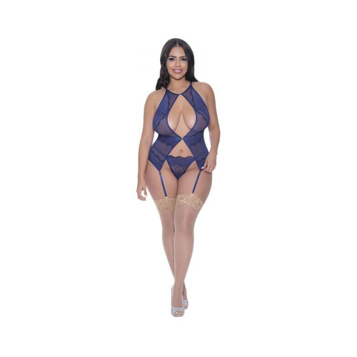 Magic Silk Berrylicious Basque & G-string Set Blueberry Queen Size | SexToy.com