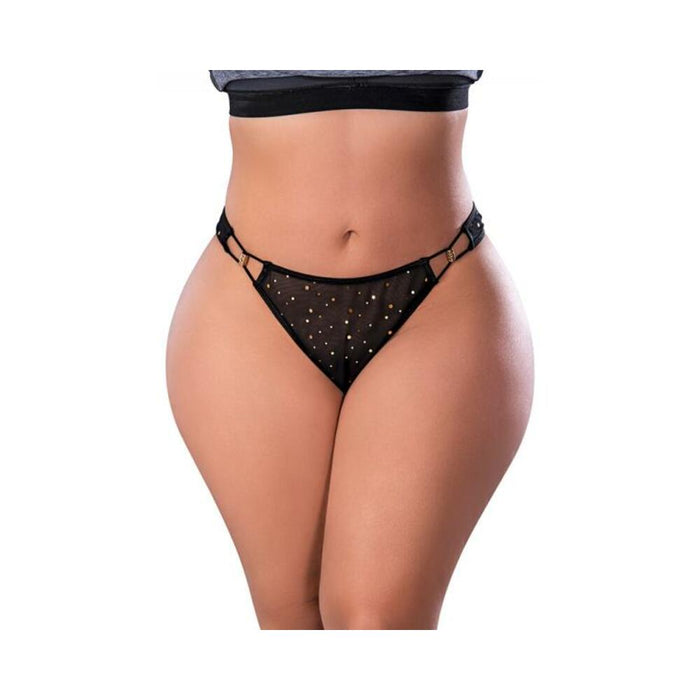 Magic Silk Glitz & Glam Tanga Black Queen Size - SexToy.com