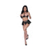 Magic Silk Hard Candy Halter Bra, Skirt & Thong Black L/xl - SexToy.com