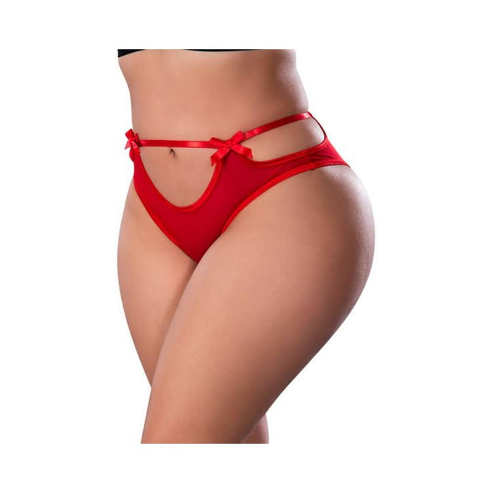 Magic Silk Holidaze Cheeky Boy Short Red Queen Size - SexToy.com