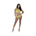 Magic Silk Love Star Halter Crop Bra & Cheeky Panty Set Neon Chartreuse S/m | SexToy.com