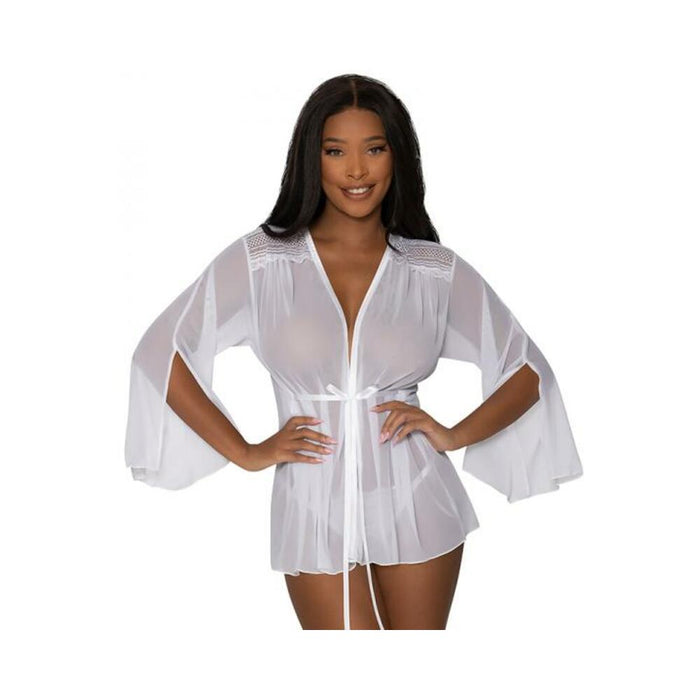 Magic Silk Modern Romance Short Robe White S/m | SexToy.com