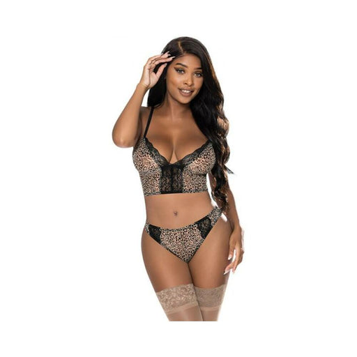 Magic Silk Purrrfect Bra & Hipster Panty Leopard S/m | SexToy.com