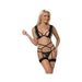 Magic Silk Ruffled Bra, Stirrup Garter & Split-Crotch Panty Set | SexToy.com