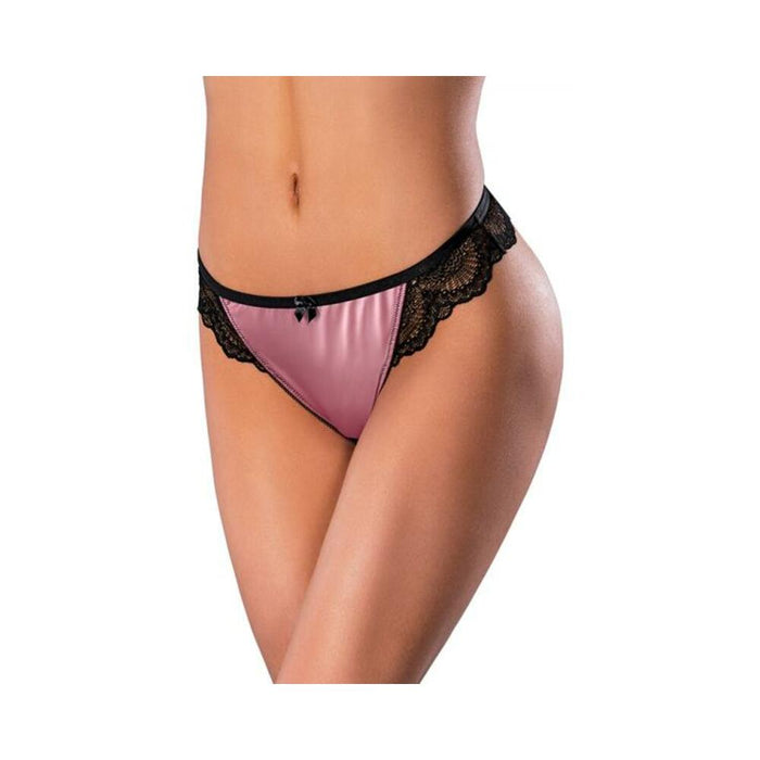 Magic Silk Sensual Desires Crotchless Thong Mauve L/xl - SexToy.com