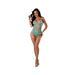 Magic Silk Soft Petals Basque And Thong Set Aqua L/xl - SexToy.com