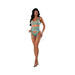 Magic Silk Soft Petals Bralette, Waist Cincher And Panty Set Aqua L/xl - SexToy.com