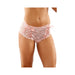 Magnolia Crotchless Lace Boyshort With Lace-up Panel Details Light Pink L/xl - SexToy.com