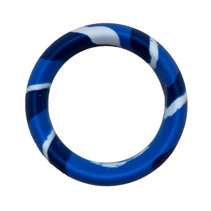 Major Dick Commando Cock Ring Blue Camo 1.5 inches | SexToy.com