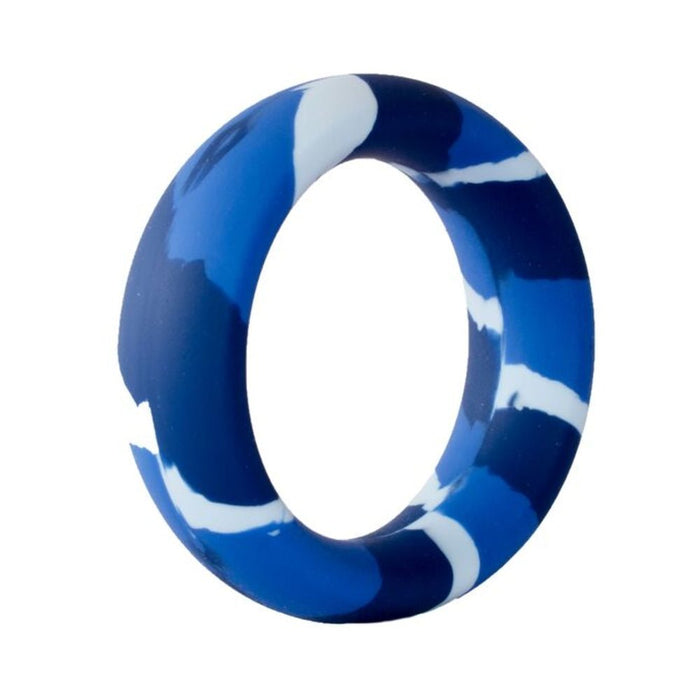 Major Dick Commando Cock Ring Blue Camo 1.5 inches | SexToy.com