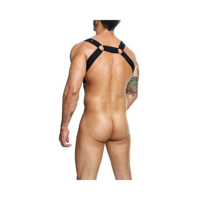 Male Basics Dngeon Straight Back Harness Black O/s Hanging - SexToy.com