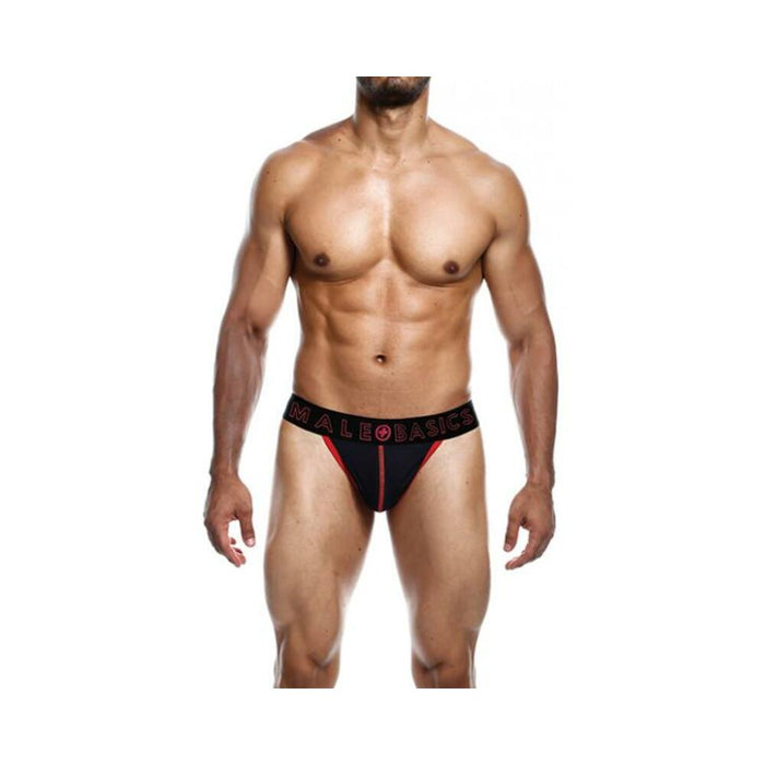 Male Basics Neon Thong Red Lg - SexToy.com