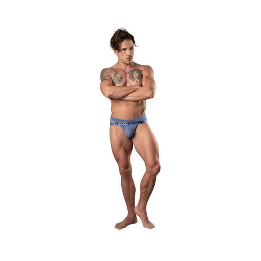 Male Power Infinite Comfort Amplifying Strappy Thong Periwinkle L/xl - SexToy.com