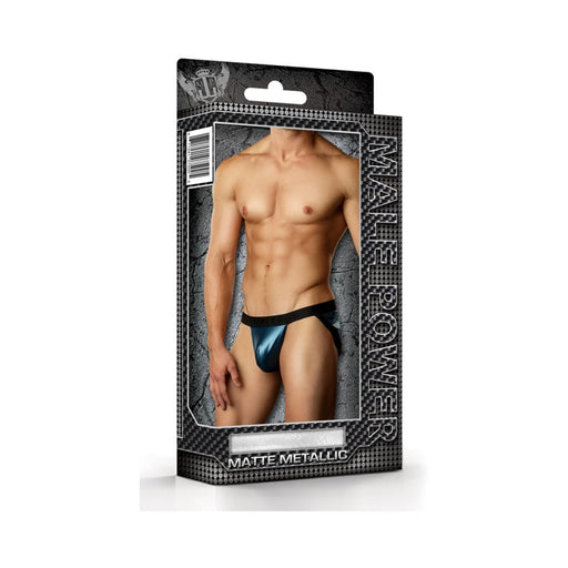 Male Power Matte Metallic Panel Jock Blue Lx | SexToy.com