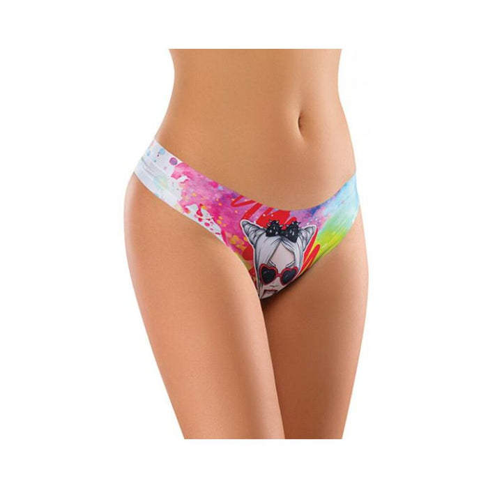 Mememe Cabal Jade Printed Thong Sm - SexToy.com