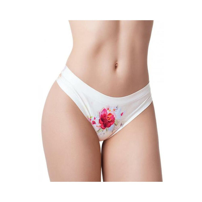 =mememe Flower Power Rose Printed Thong Lg - SexToy.com