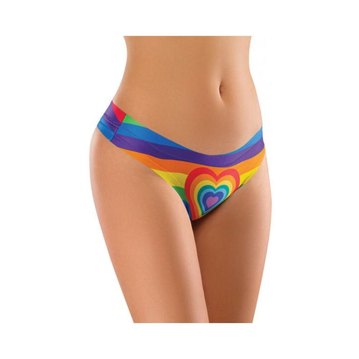 Mememe Pride Heart Printed Thong Md - SexToy.com