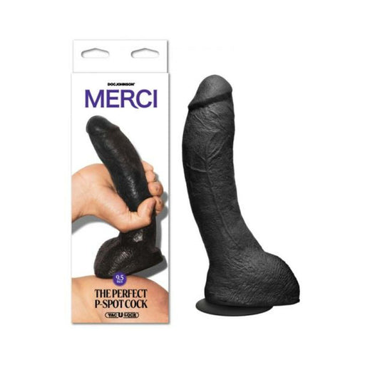 Merci The Perfect P-spot Cock With Removable Vac-u-lock Suction Cup Black - SexToy.com