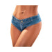 Micro Mini Solid Shorts Light Chambray Lg - SexToy.com