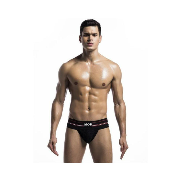 Mob Fetish Jockstrap Black Small 3in Waistband(bulk) - SexToy.com