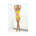 Neon Lace Underwire Bra W/double Tulle Garter Skirt & Double Elastic Panty Neon Lime Sm - SexToy.com