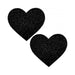 Neva Nude Black Malice Queen Status Glitter Heart Pasties - Black Qn - SexToy.com