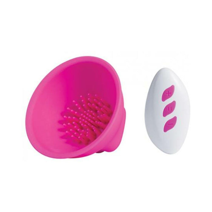 Nina Vibrating Nipple Suckers - Pink - SexToy.com